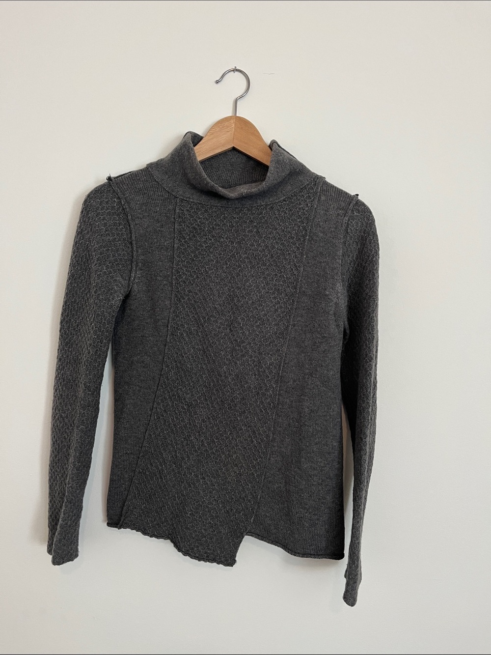 Margaret O'Leary Charcoal Gray Turtleneck Sweater